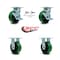 Service Caster 5 Inch Green Poly on Cast Iron Caster Set with 2 Brakes/Swivel Lock 2 Rigid SCC SCC-30CS520-PUB-GB-TLB-BSL-2-R-2 - alternate 3
